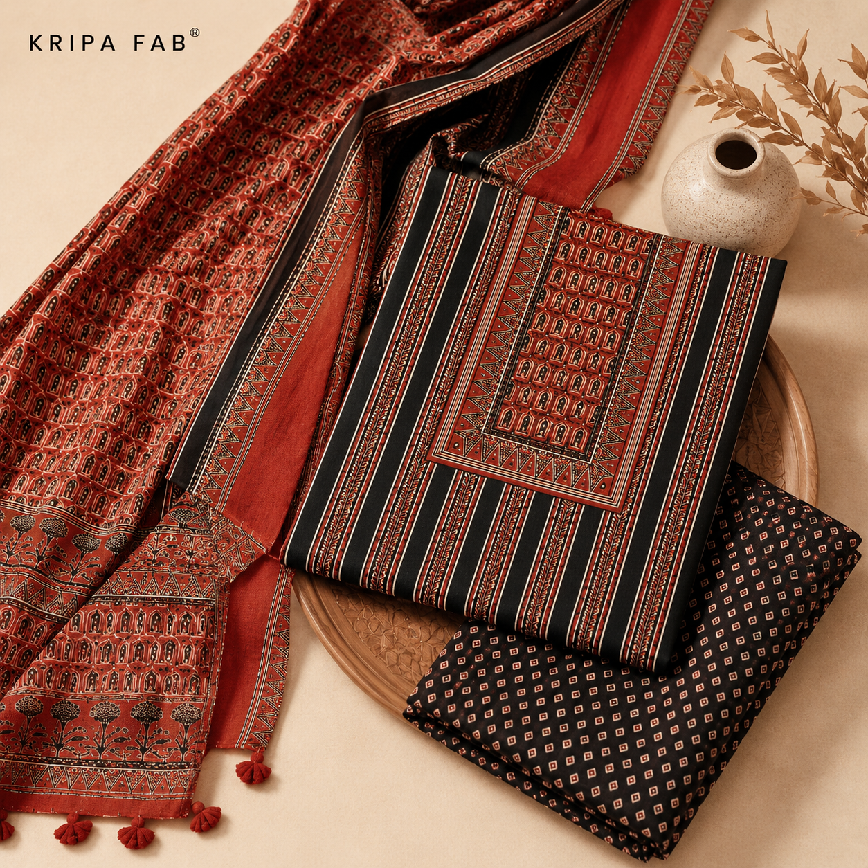 Pure Cotton Printed Suit (Unstitched)