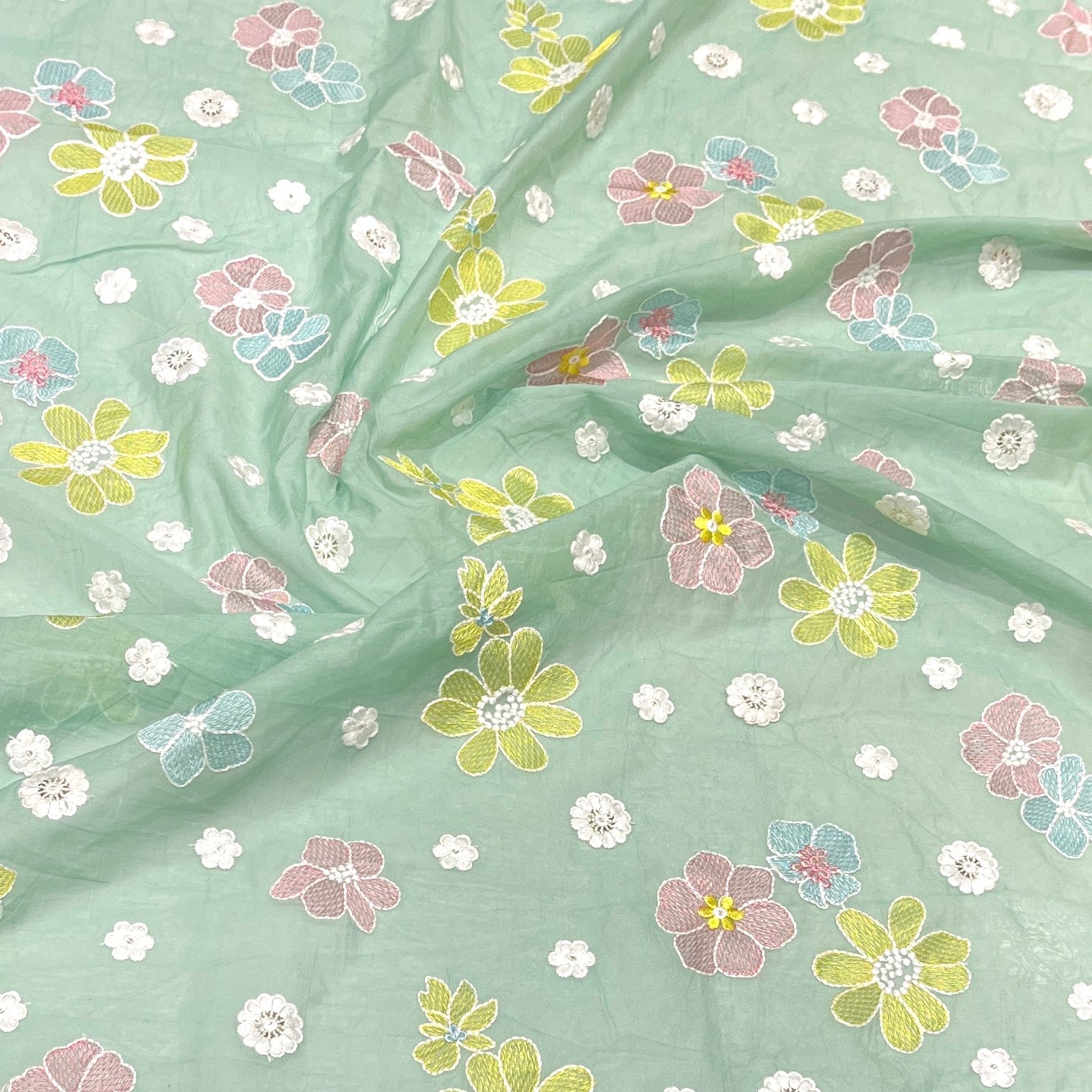 Mul Muslin Embroidered Combo of (Shirt+Dupatta)