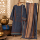 Organic Cotton Lacework Unstitched Suit Blue