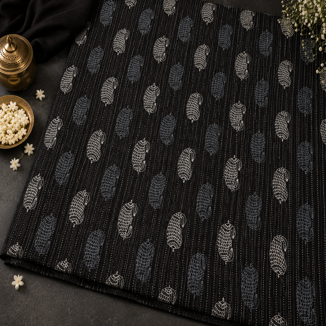 Pure Kantha Cotton Block Print