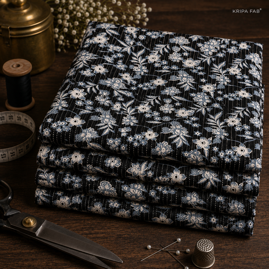 Pure Kantha Cotton Floral Print