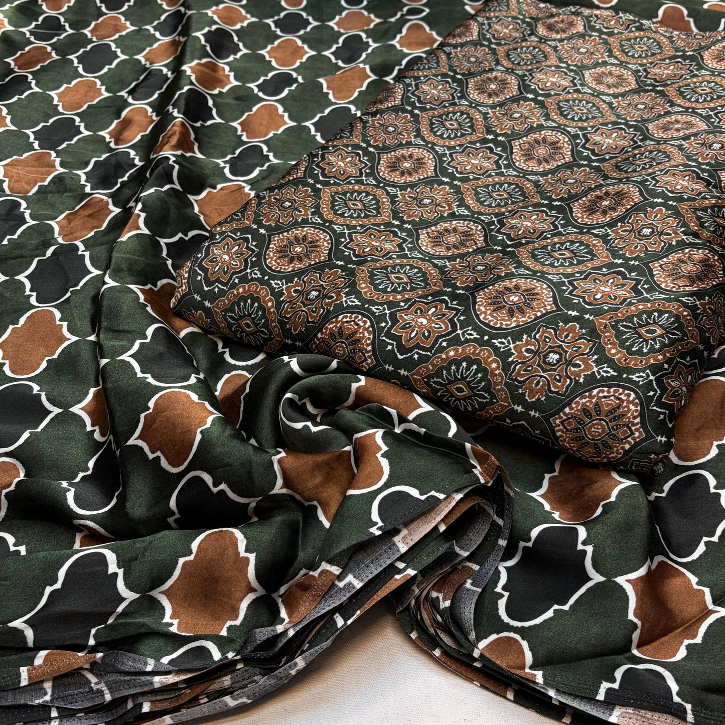 Pure Modal Satin Ajrakh Prints