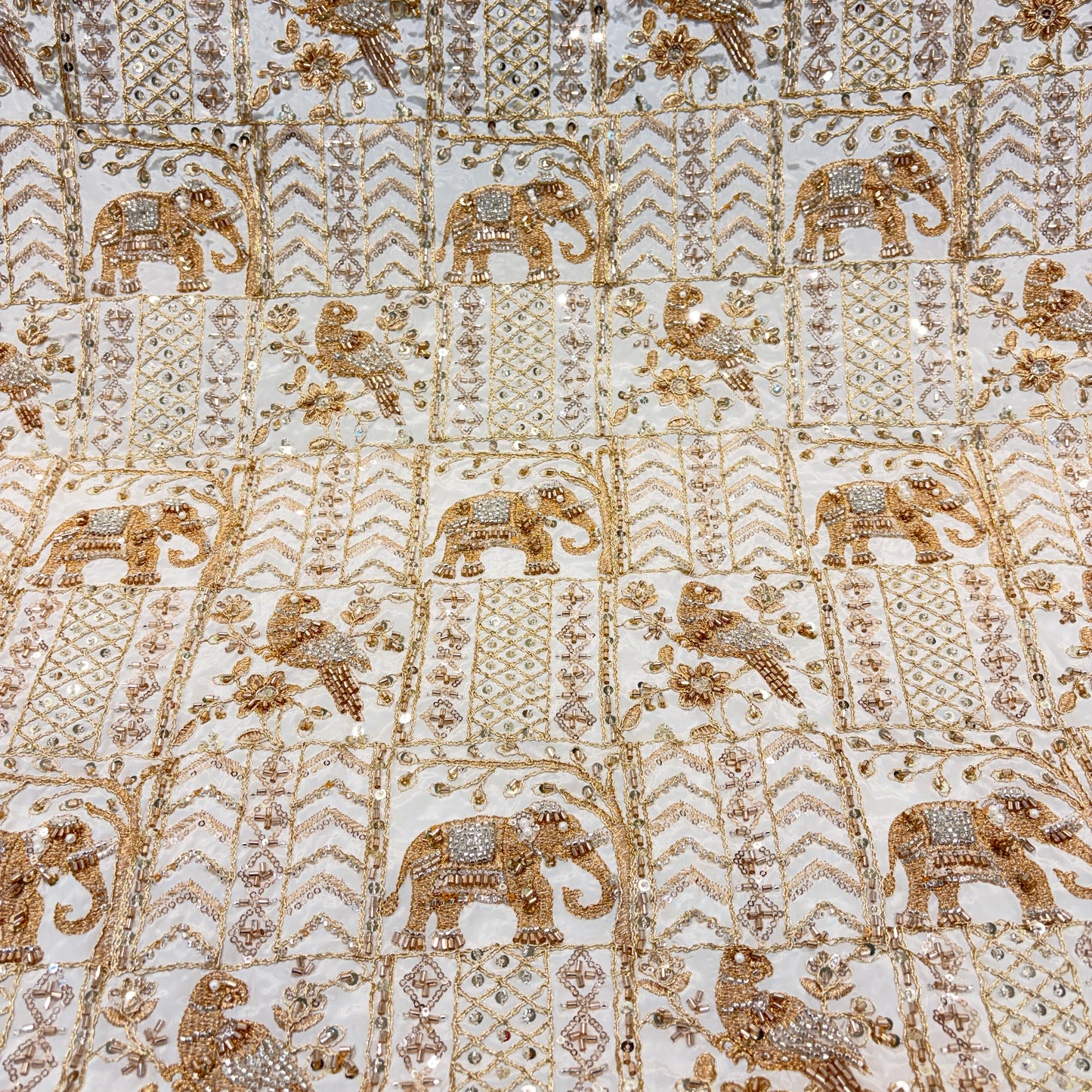 Dyeable Crepe Cutdana Nalki Work ₹1500/mtr