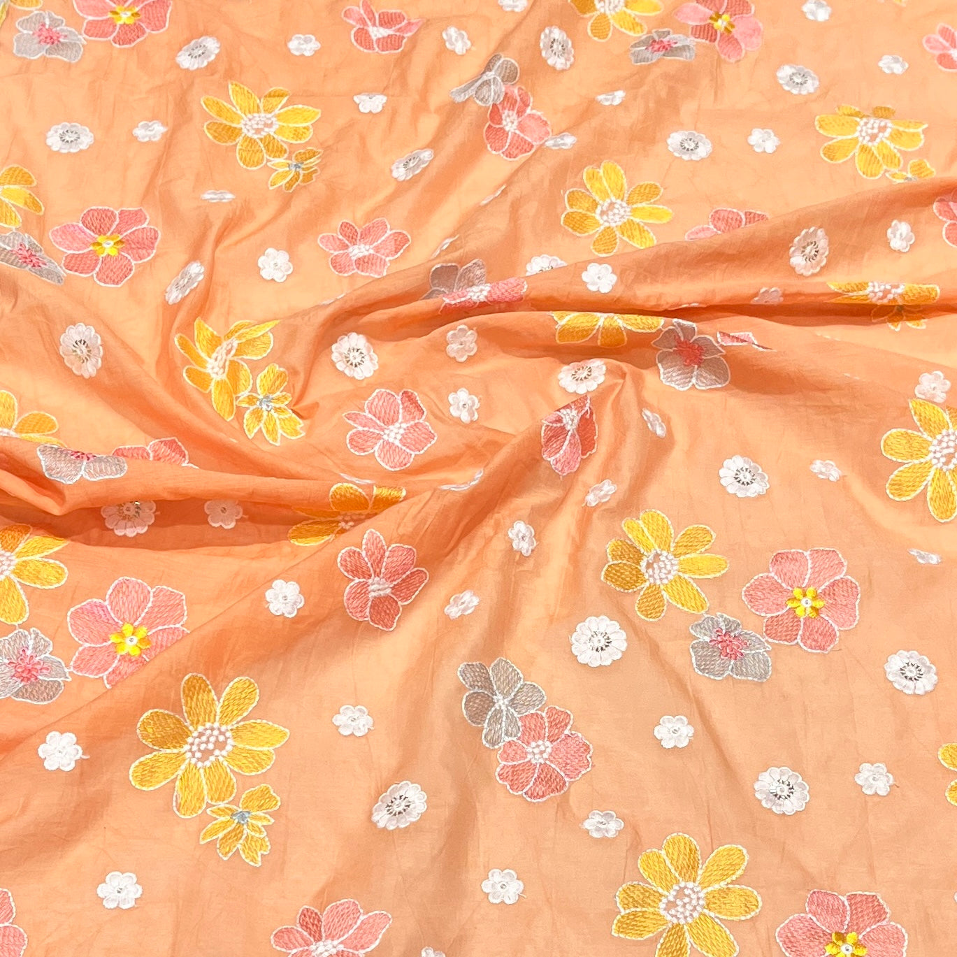 Mul Muslin Embroidered Combo of (Shirt+Dupatta)