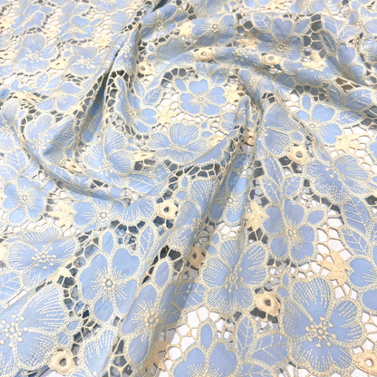 Summer Crepe Hakoba Cutwork Embroidery
