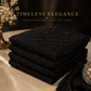Pure Georgette Beads Cutdana Honeycomb Embroidered Fabric Black (₹1250 per meter)