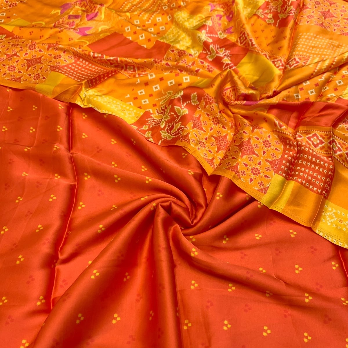 Premium Pure Bemberg Modal Satin Printed Suit | Soft Shiny Ethnic Dress Material (₹3300 suit)