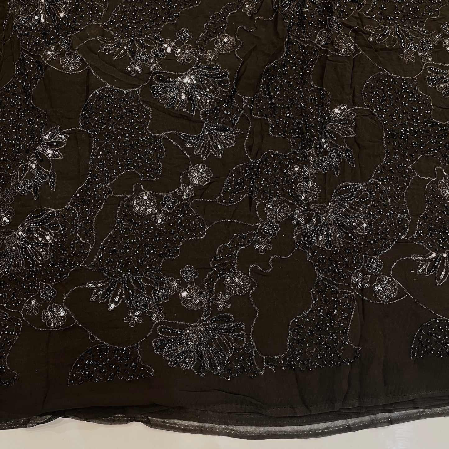 Pure Georgette Cutdana and Sequins Work