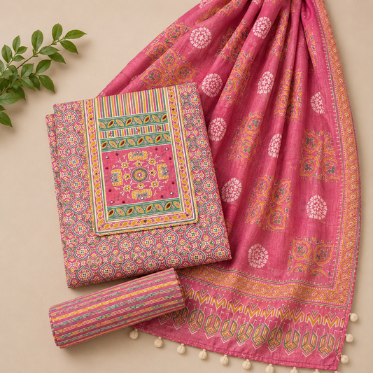 Pure Cotton Printed Suit (Unstitched)
