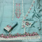 Pure Organza Resham Thread Work with Pure Crepe Bottom Suit