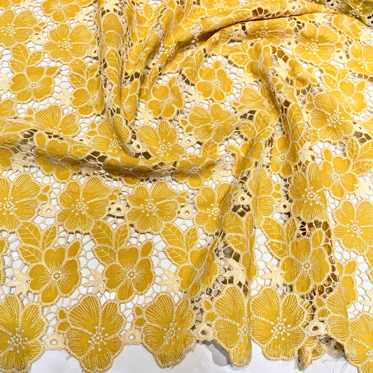 Summer Crepe Hakoba Cutwork Embroidery