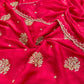 Magenta (Red + Pink) Organza Shimmer Suit with Heavy Nalki Cutdana Embroidery & Handwork Dupatta | Unstitched Punjabi Suit (₹2999 per suit)