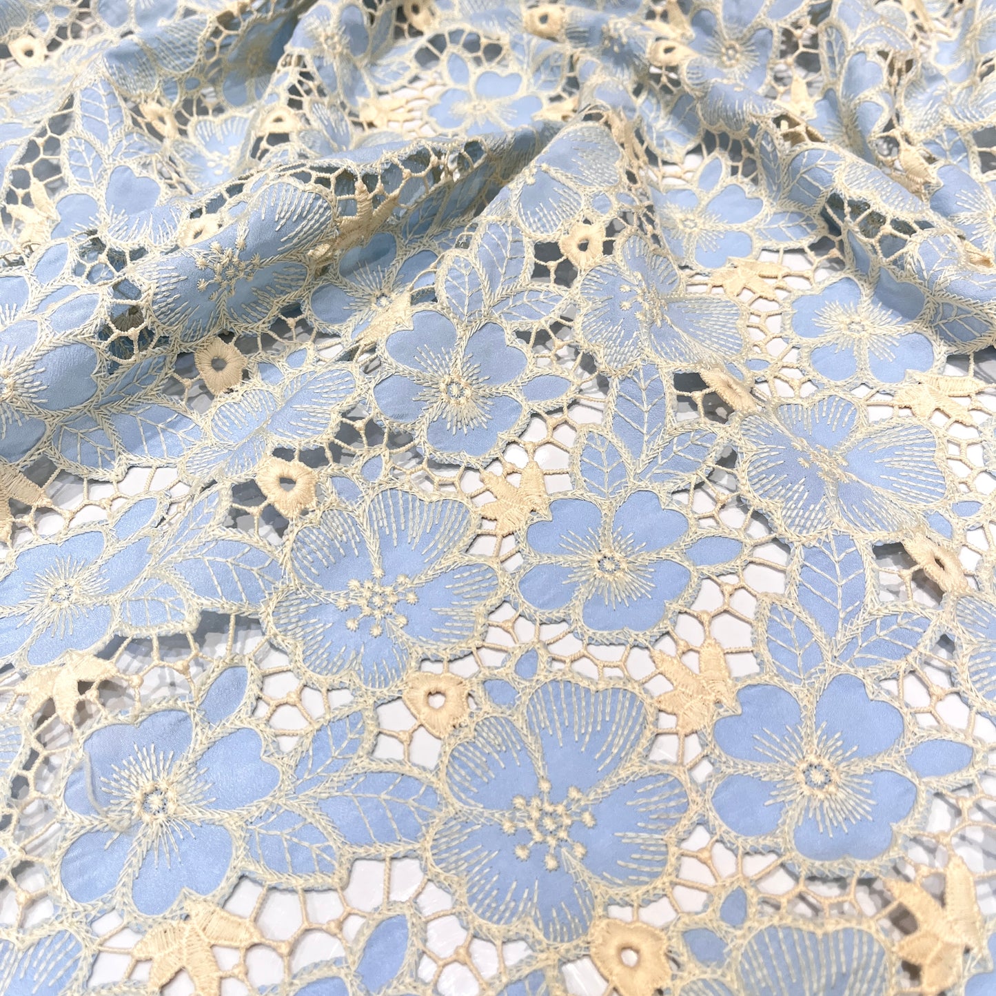 Summer Crepe Hakoba Cutwork Embroidery