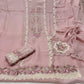 Pure Organza Resham Thread Work with Pure Crepe Bottom Suit