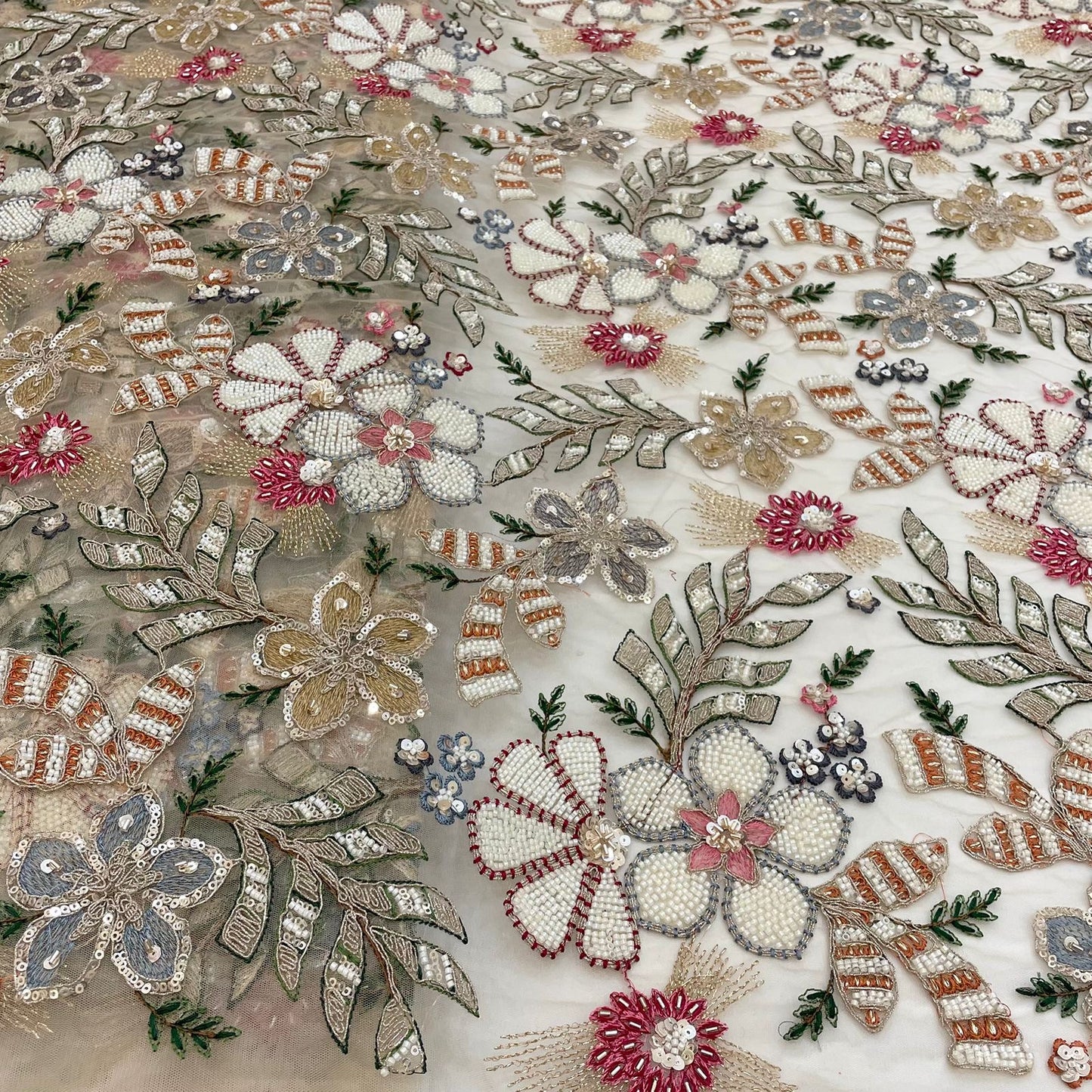 Net Cutdana & Nalki Work ₹1850/mtr