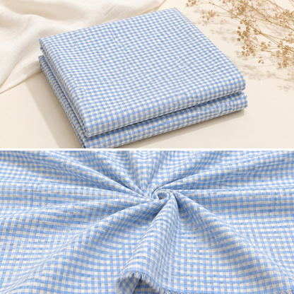 Pure Cotton Checked Fabric by Meter | Soft Breathable Cotton for Cord Set Dresses, Kurtis & Shirts (₹250 per meter)