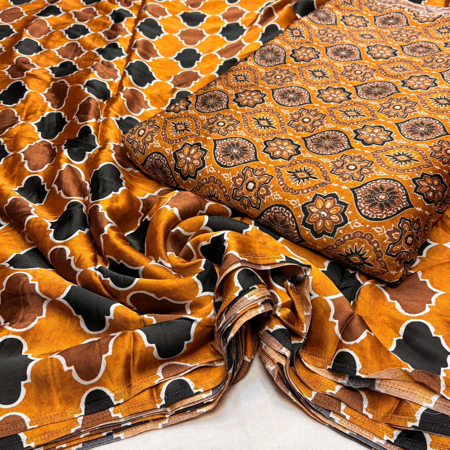 Pure Modal Satin Ajrakh Prints