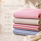 Pink White Striped Handloom Cotton Fabric | Soft Breathable Cotton Dress Material