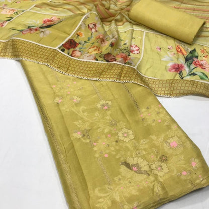 Pure Dola Silk Premium Suits (Unstitched)