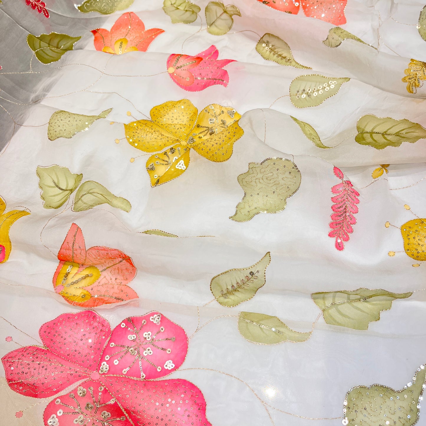 Pure Organza Pastel Embroidery