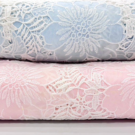 Summer Crepe Hakoba Cutwork Embroidery 52”