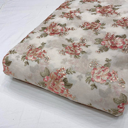 Pure Mul Silk Embroidery @₹1350/mtr