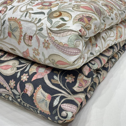 Modal Chanderi Prints with Embroidery 44”