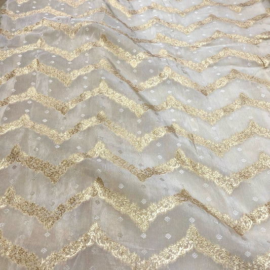 Pure Georgette Tissue Jacquard Dyeable