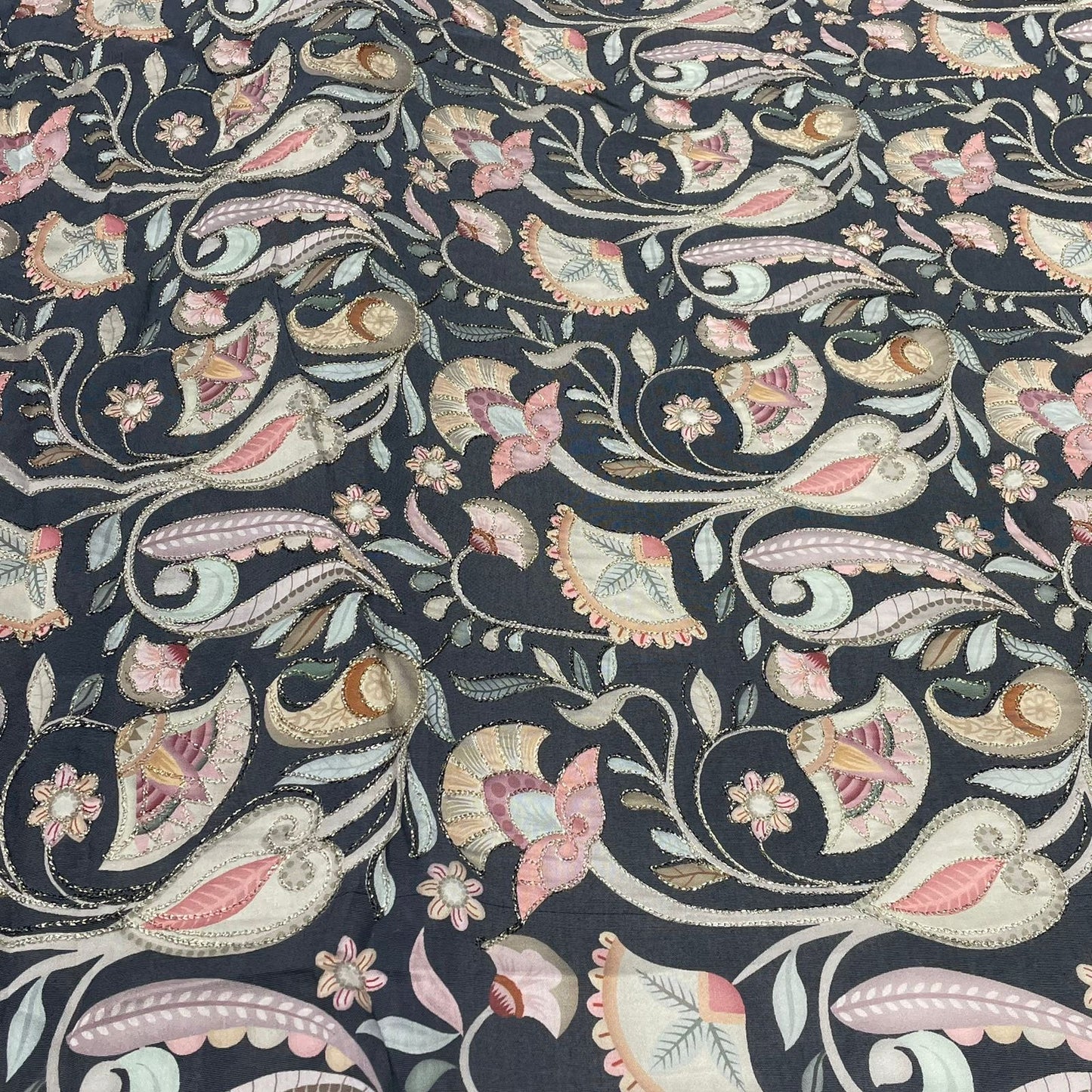 Modal Chanderi Prints with Embroidery 44”