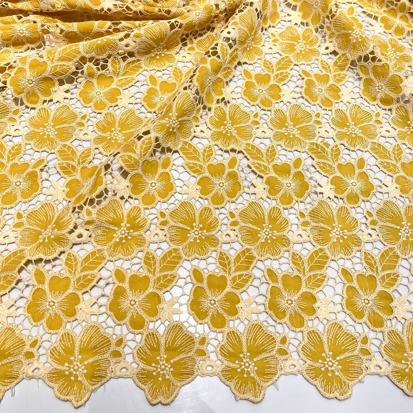 Summer Crepe Hakoba Cutwork Embroidery