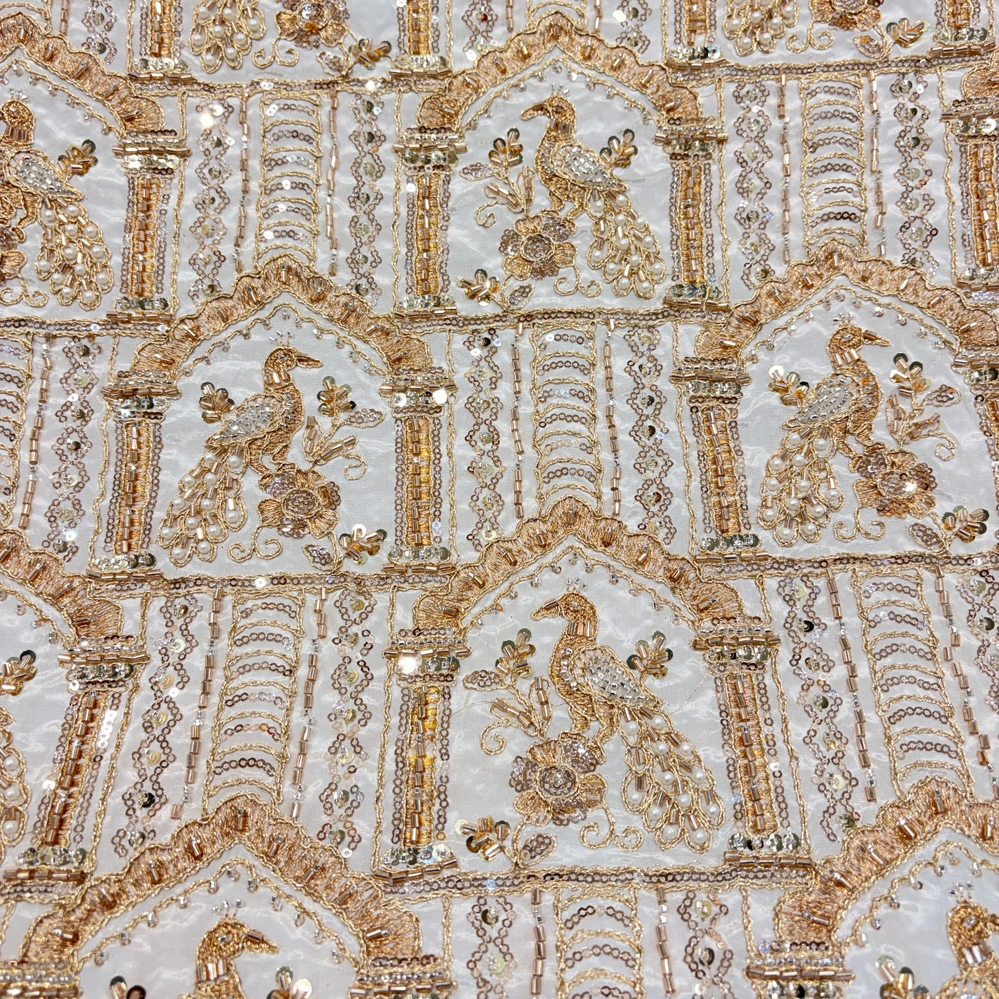 Dyeable Crepe Cutdana Nalki Work ₹1500/mtr