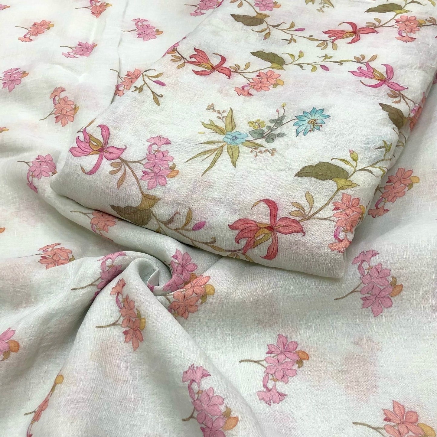 Pure Linen Print Combo (Top+Bottom)