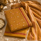 Organic Cotton Lacework Unstitched Suit Mustard (₹2550 per suit)