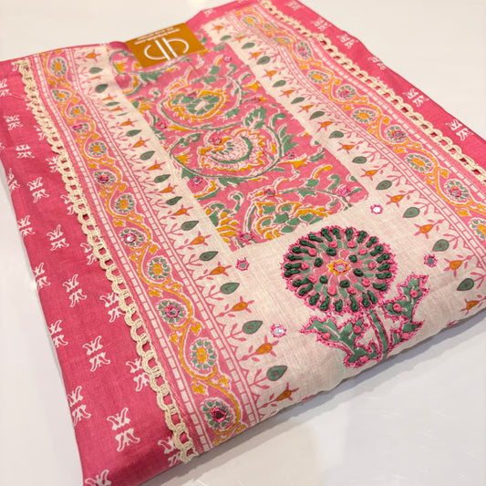 Pure Cotton Knot work Suit (Unstitched)