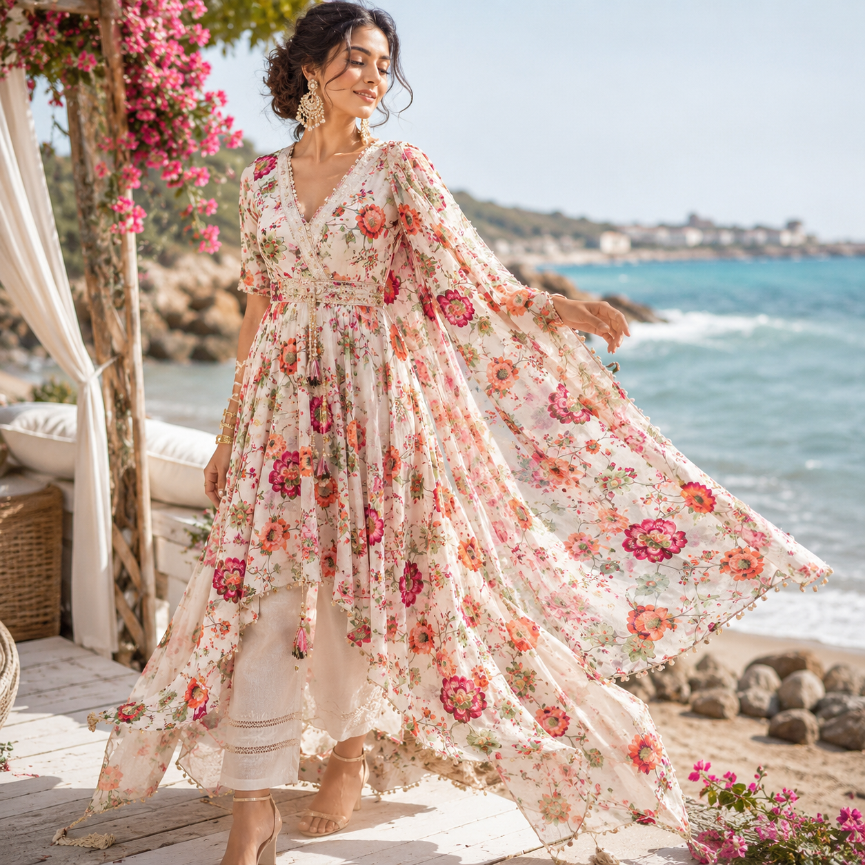 Pastel Bloom Collection – Pure Viscose Georgette Floral Digital Prints (₹350 per meter)