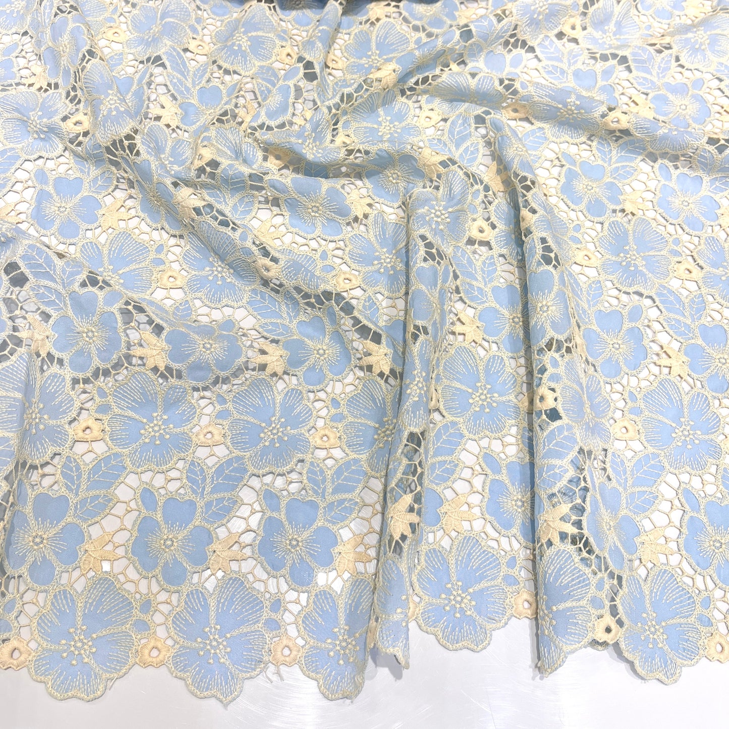 Summer Crepe Hakoba Cutwork Embroidery