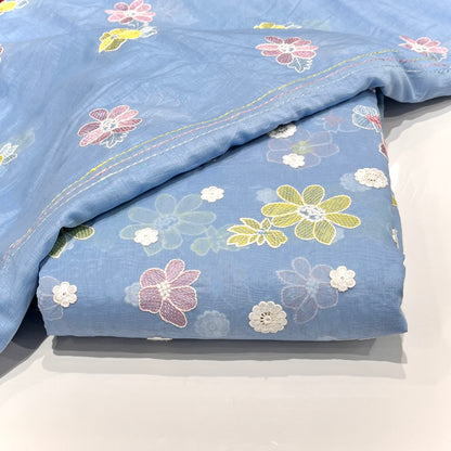 Mul Muslin Embroidered Combo of (Shirt+Dupatta)