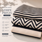 Black & Ivory Striped Modal Satin Printed Fabric – Soft & Flowy 44” (₹425 per meter)