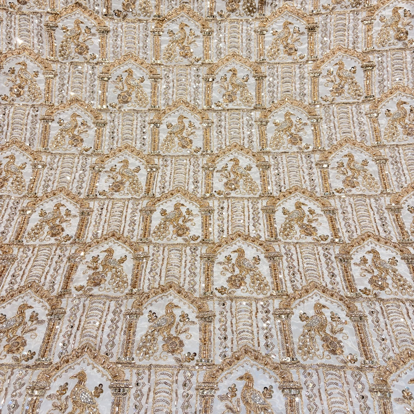 Dyeable Crepe Cutdana Nalki Work ₹1500/mtr