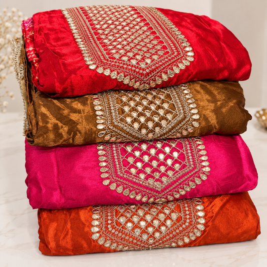 Viral Gajji Silk Unstitched Jaipuri Suit (₹2550 per suit)