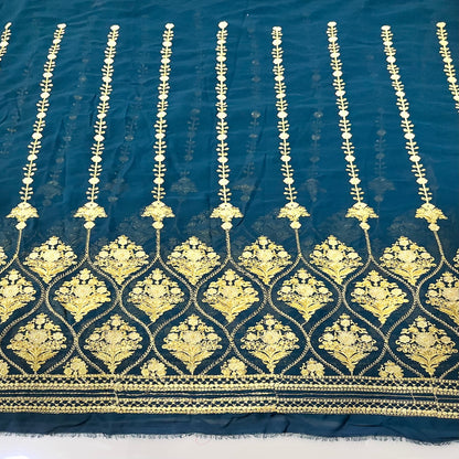 Georgette Zari Embroidered Fabric