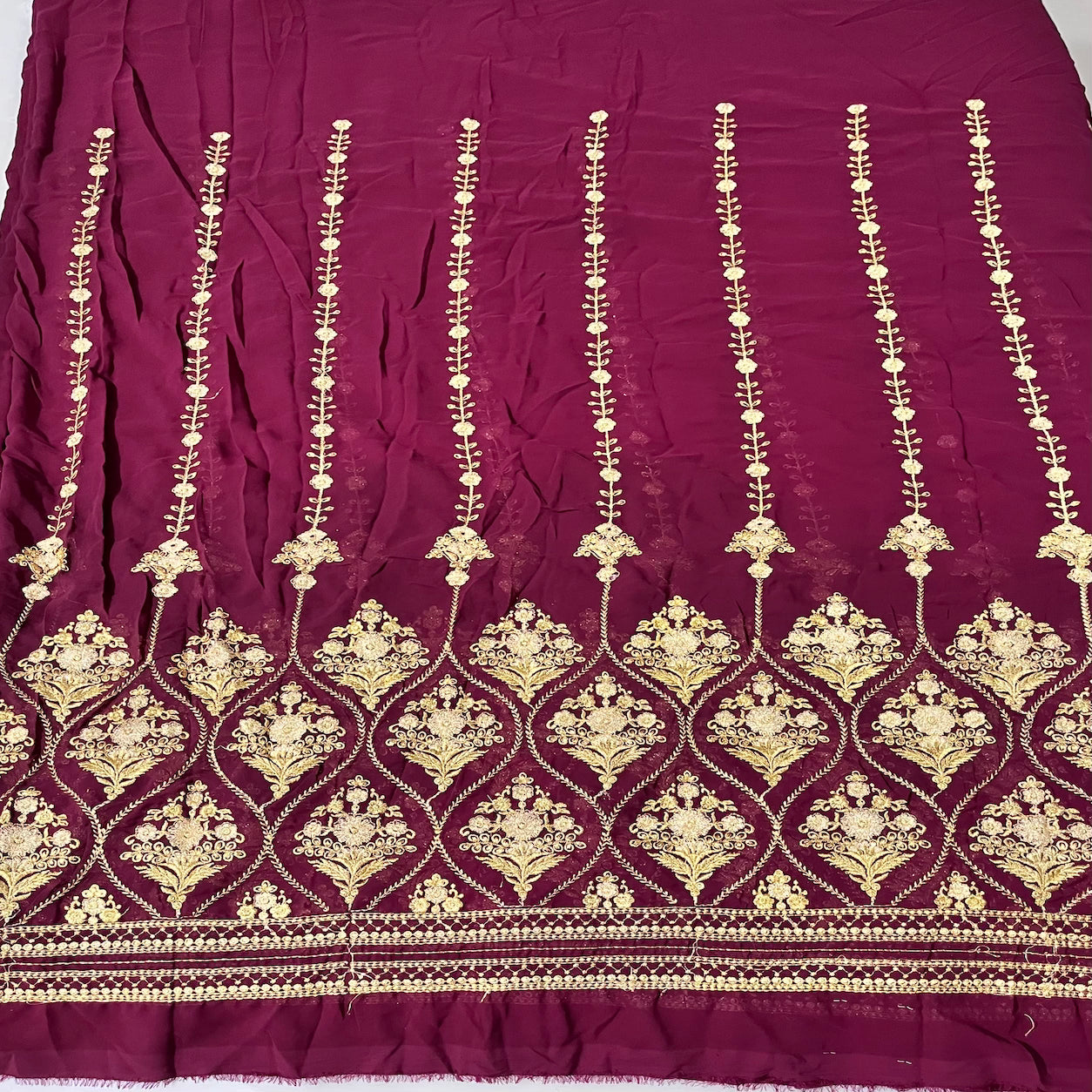Georgette Zari Embroidered Fabric