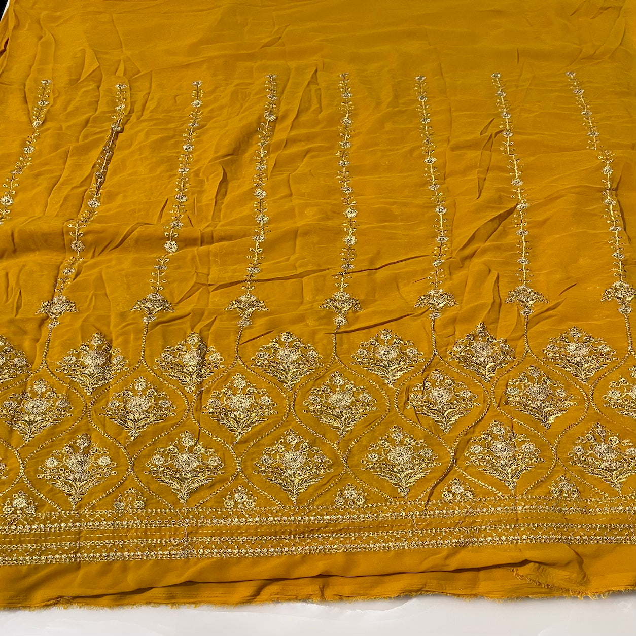 Georgette Zari Embroidered Fabric