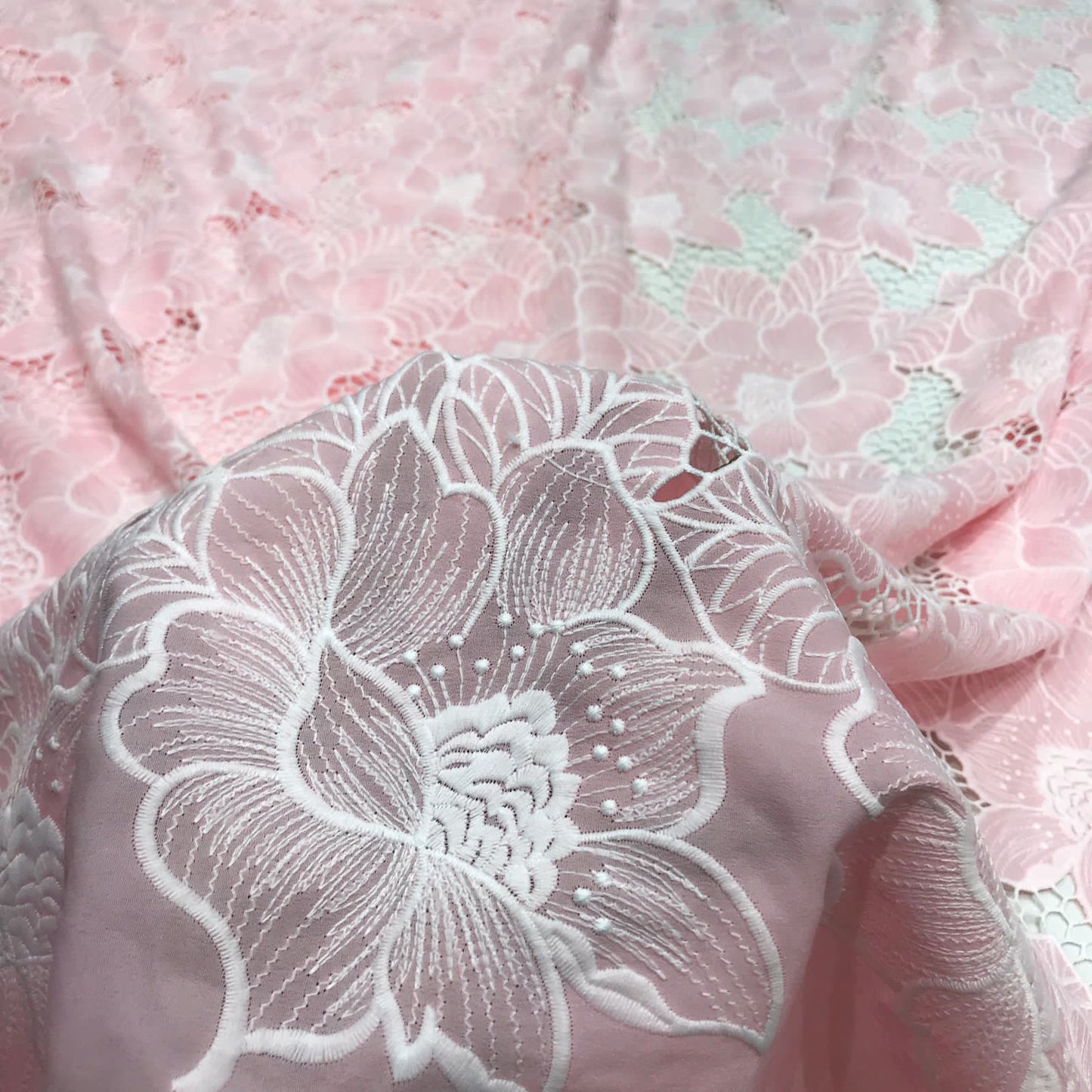 Crepe Hakoba Cutwork Embroidery