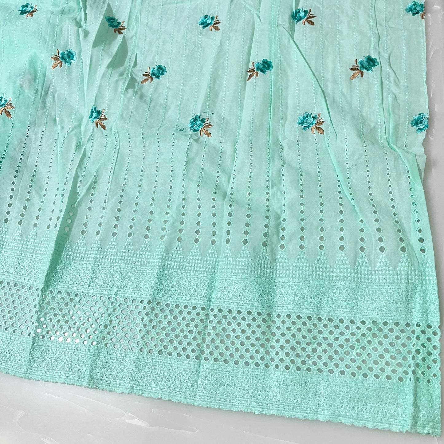 Pure Cotton Cutwork with Embroidery